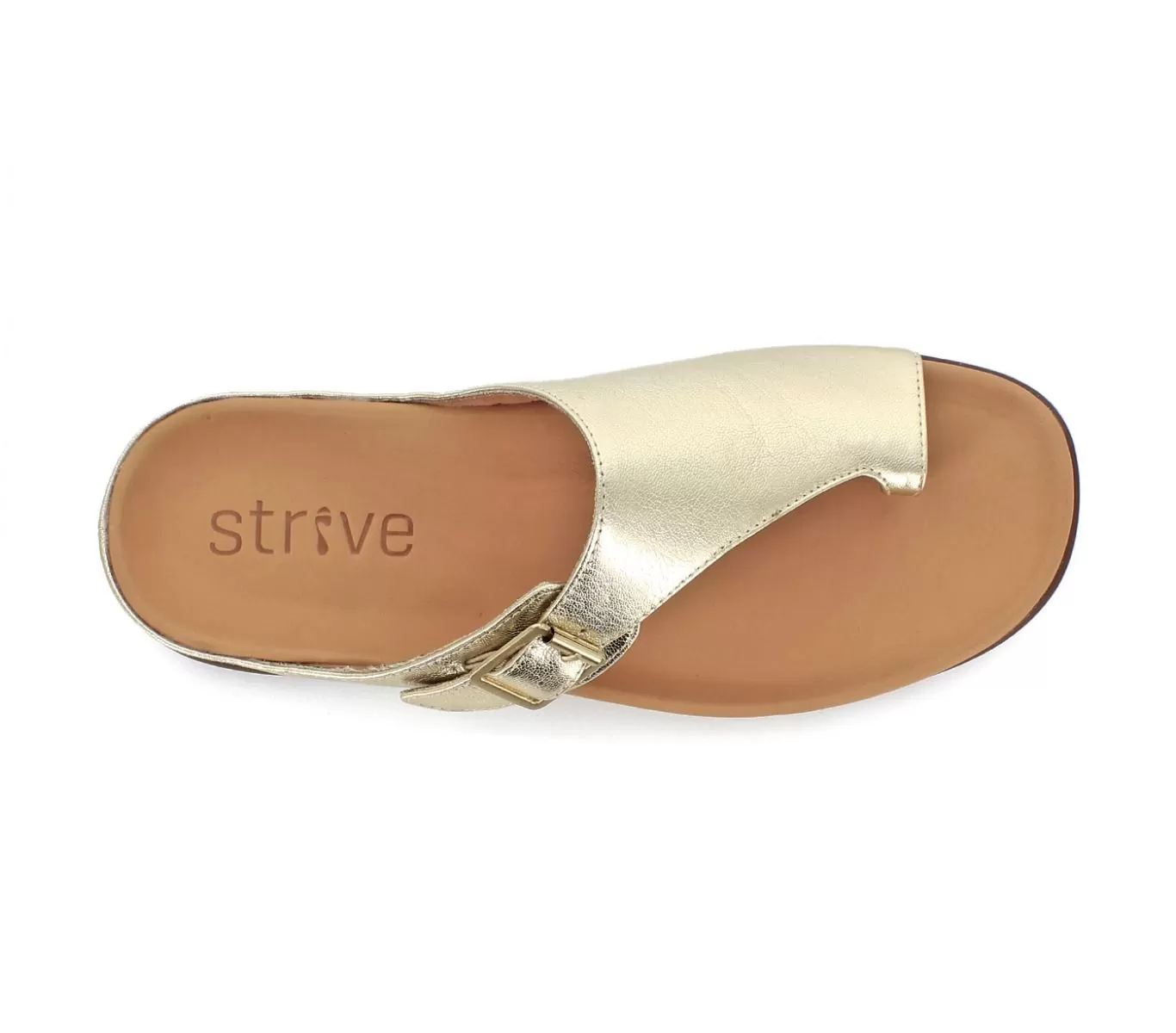 STRIVE JAVA II Light Gold Toe Post Sandal