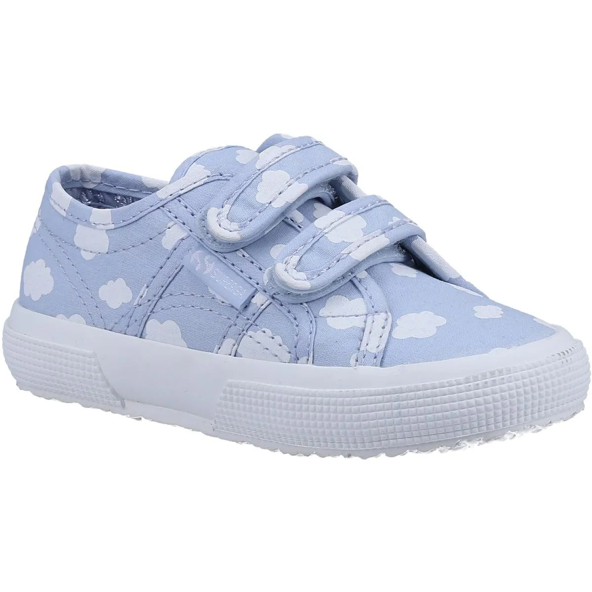 Superga 2750 Kids Straps Cloud Print Trainer Blue/White Clouds