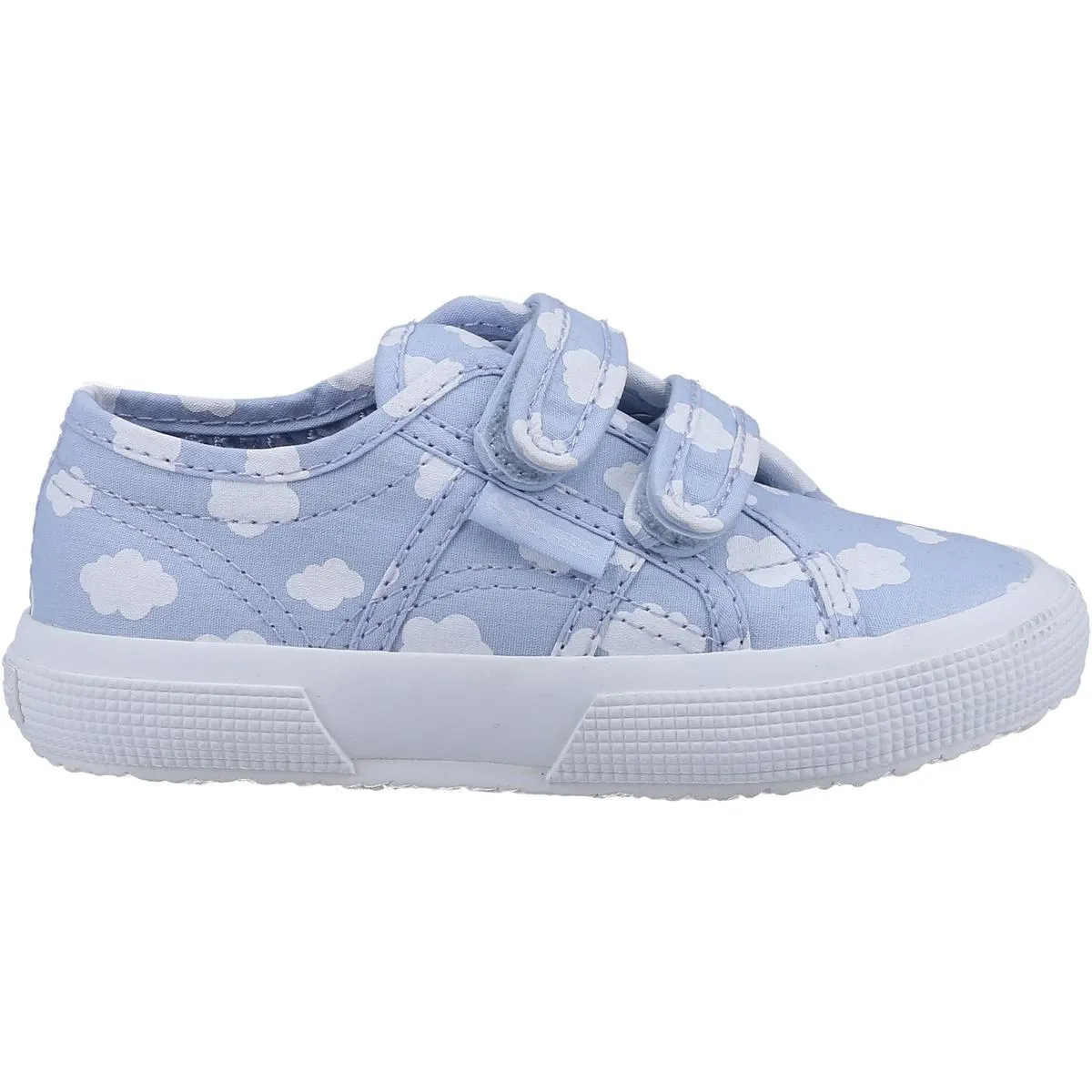 Superga 2750 Kids Straps Cloud Print Trainer Blue/White Clouds