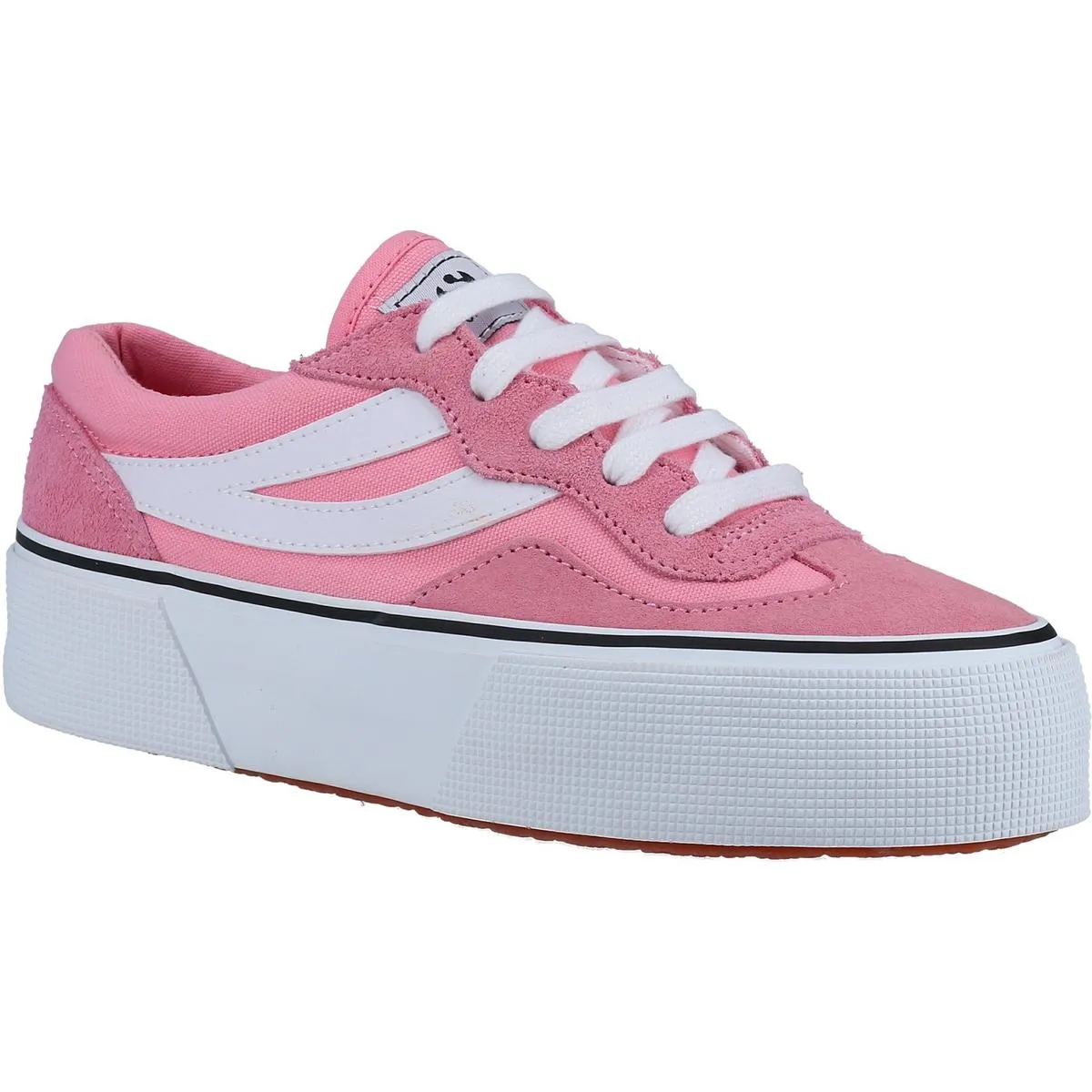 Superga 3041 Revolley Colorblock Platform Trainer Pink/White