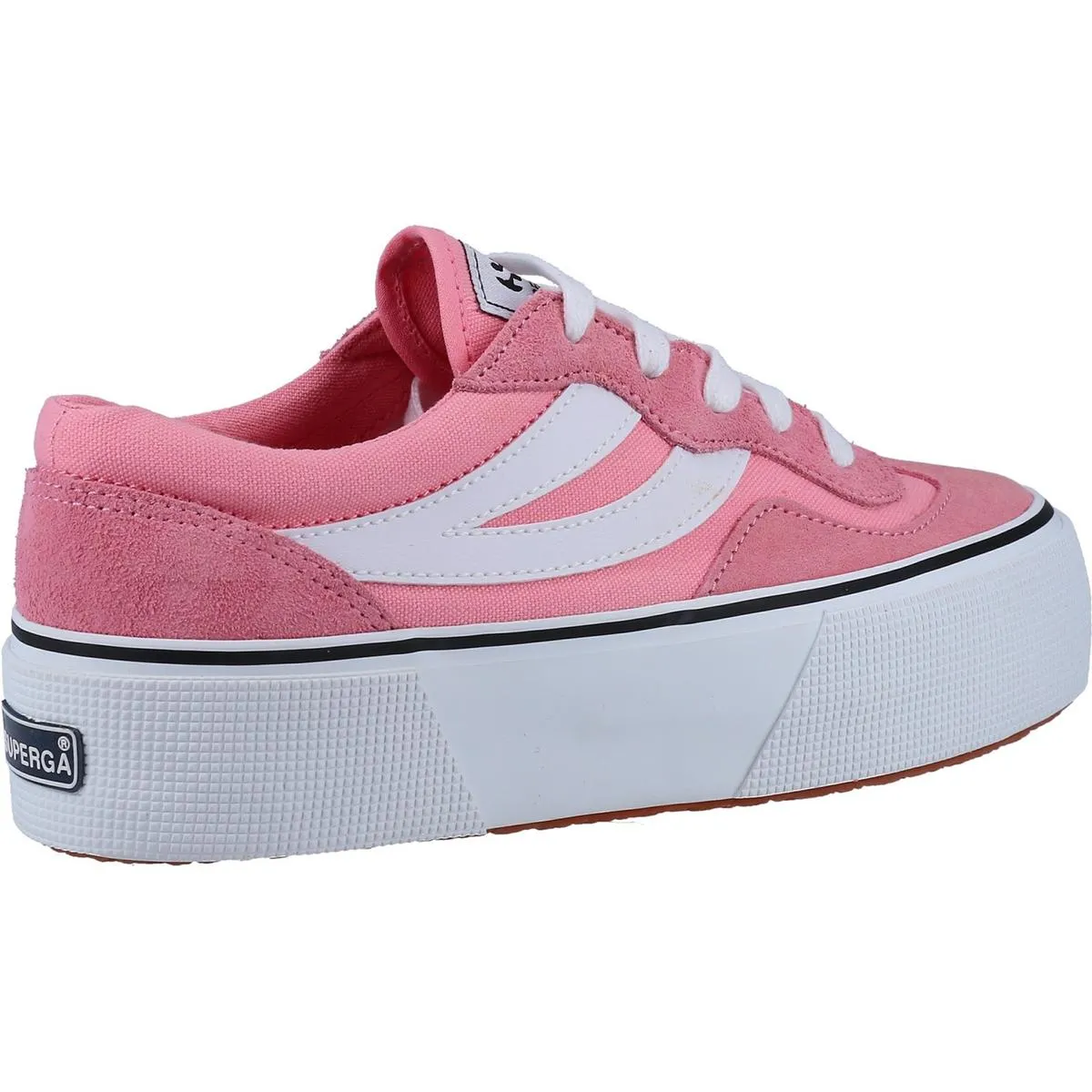 Superga 3041 Revolley Colorblock Platform Trainer Pink/White