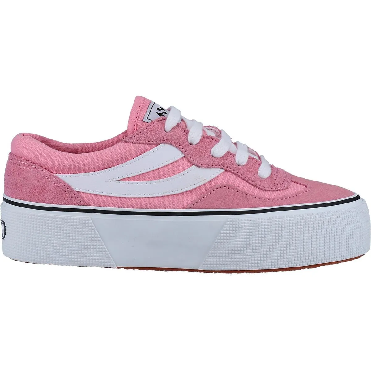 Superga 3041 Revolley Colorblock Platform Trainer Pink/White