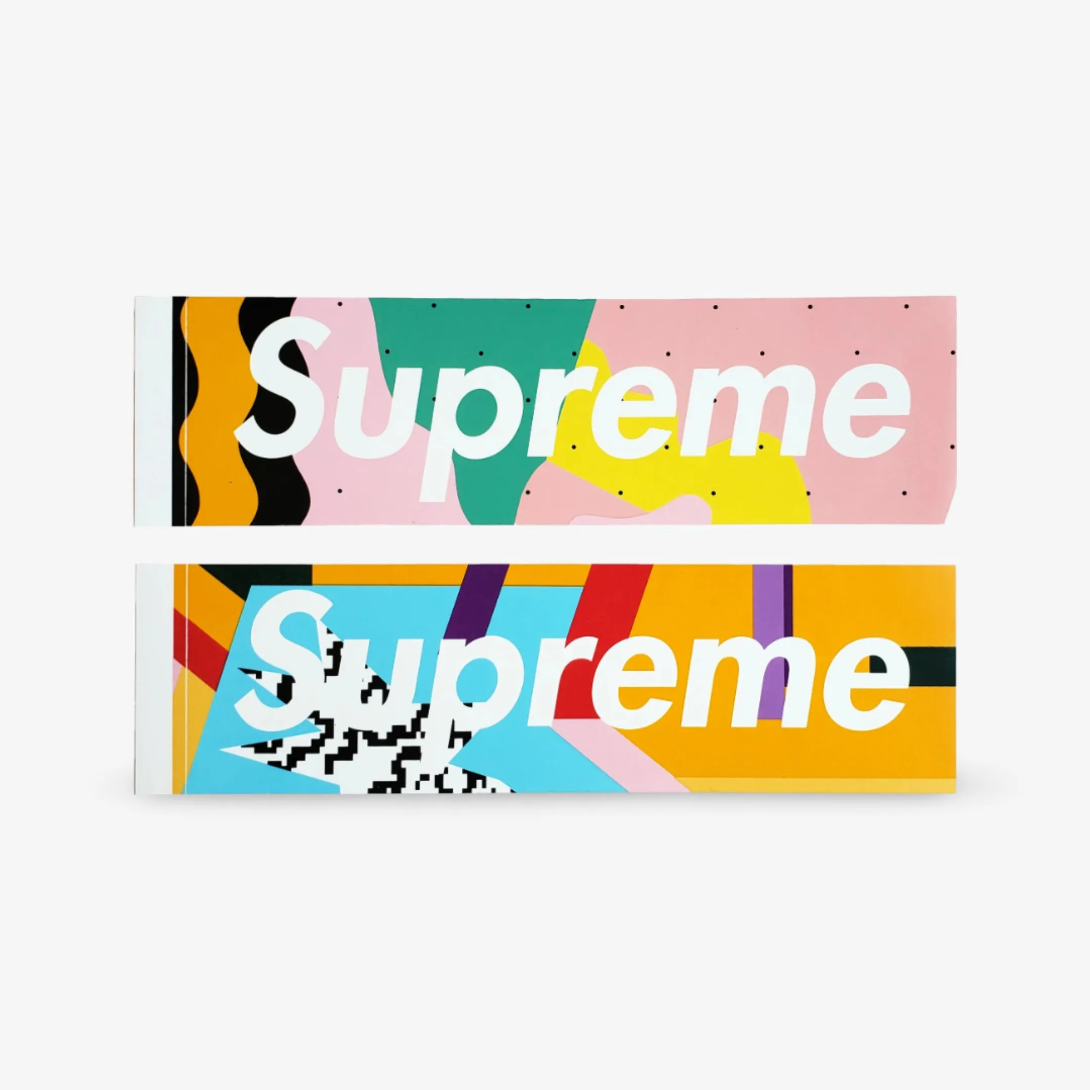 Supreme Sticker 'Box Logo Mendini' (Set of 2) Pink / Orange SS16