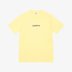 Supreme Tee 'Classic Logo' Pale Yellow SS22