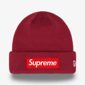 Supreme x New Era Beanie 'Box Logo' Cardinal FW22