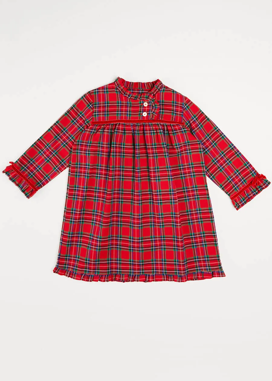 Tartan Nightdress In Red (18mths-10yrs)