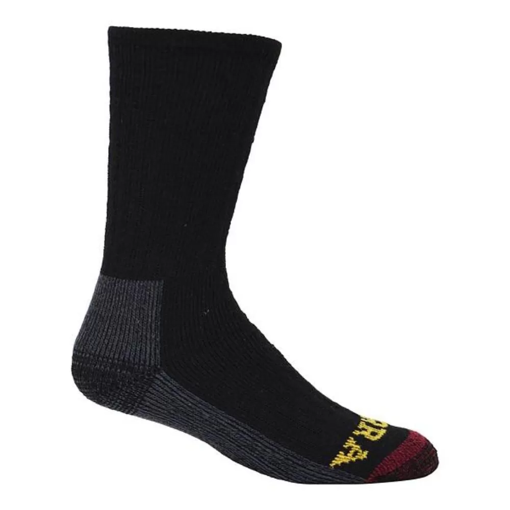 Terra Men's 1 PK Crew Work Sock - Black