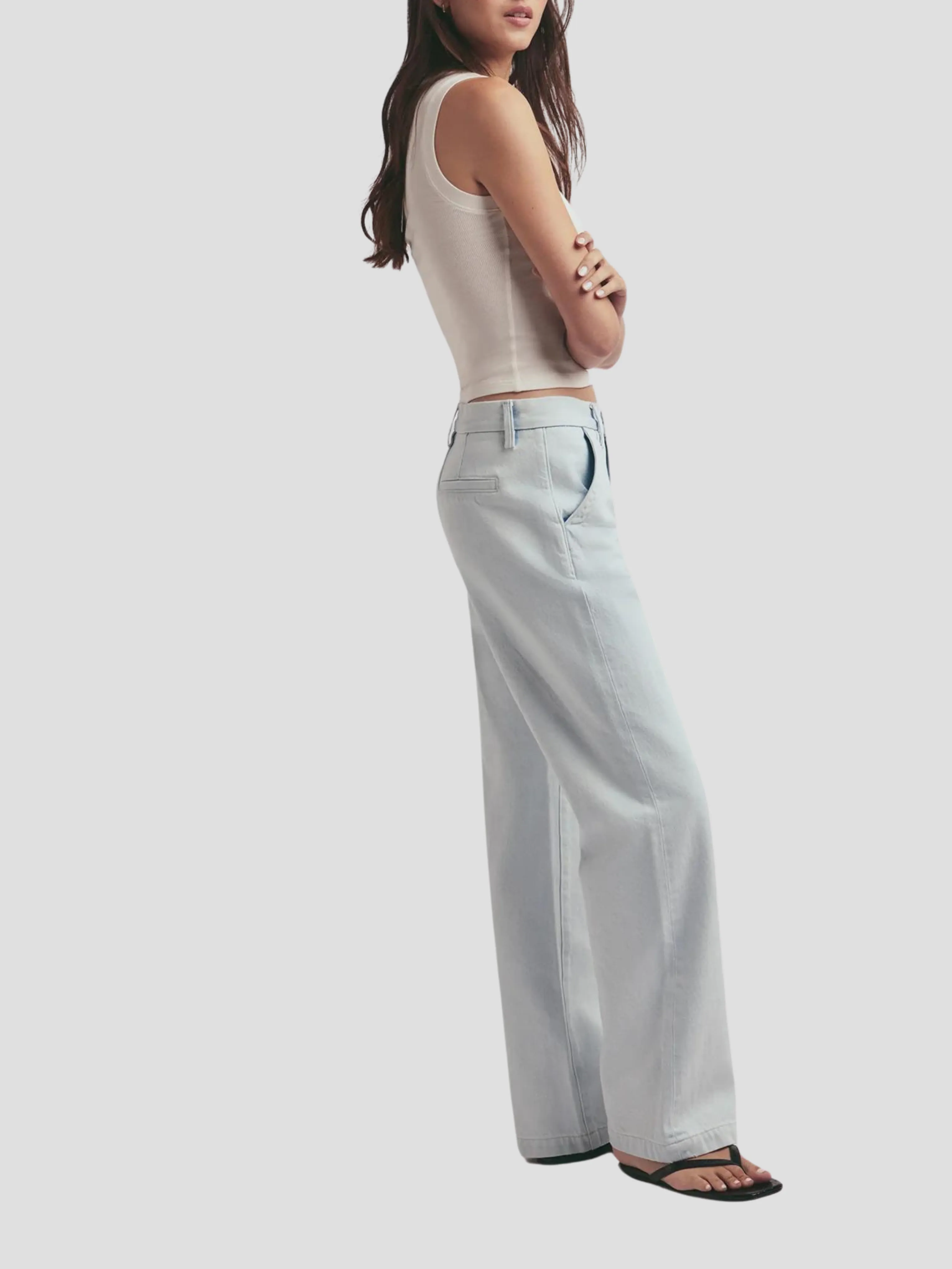 The Taylor Low Rise Trouser in Blue