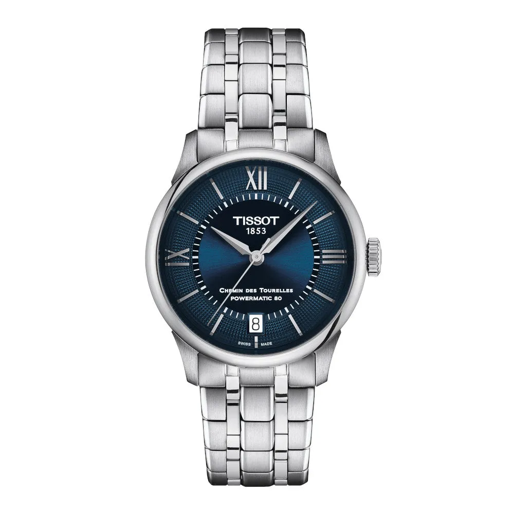 Tissot Chemin Des Tourelles Powermatic 80 (34mm) Ladies Stainless Steel Blue Dial Watch