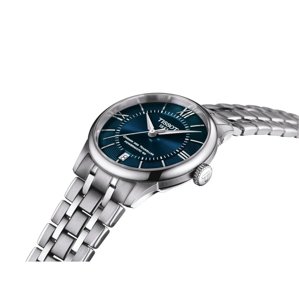 Tissot Chemin Des Tourelles Powermatic 80 (34mm) Ladies Stainless Steel Blue Dial Watch