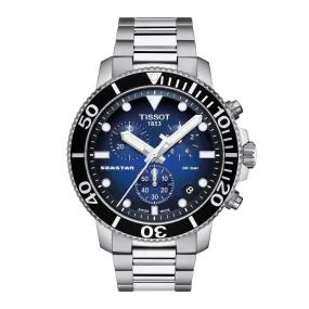 Tissot Seastar 1000 Mens Chronograph Stainless Steel Blue Dial Watch