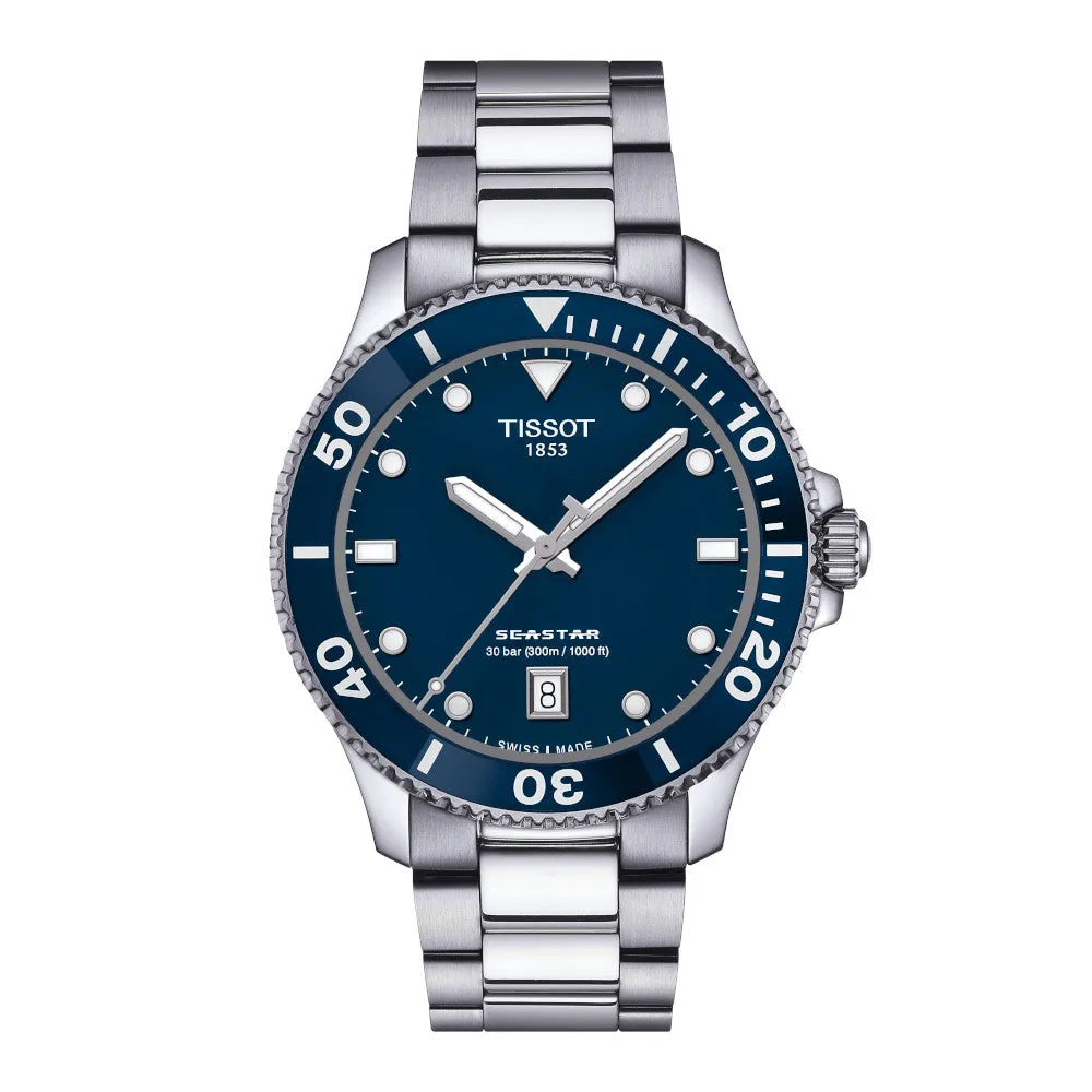 Tissot Seastar 1000 Mens Stainless Steel Blue Dial Watch