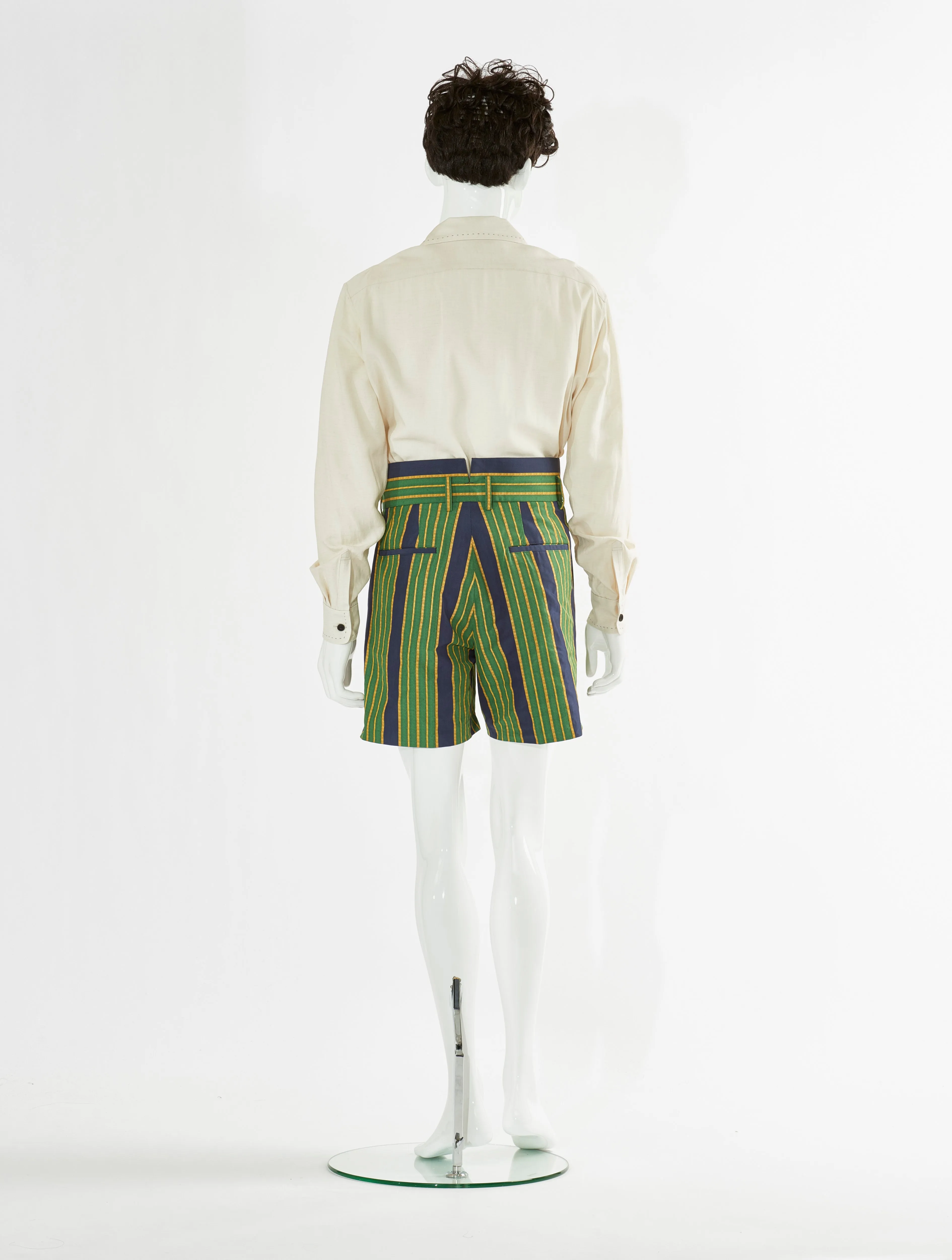 Toga Virilis Green Print Shorts