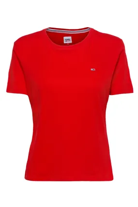 Tommy Hilfiger Women Regular Logo Tee Red