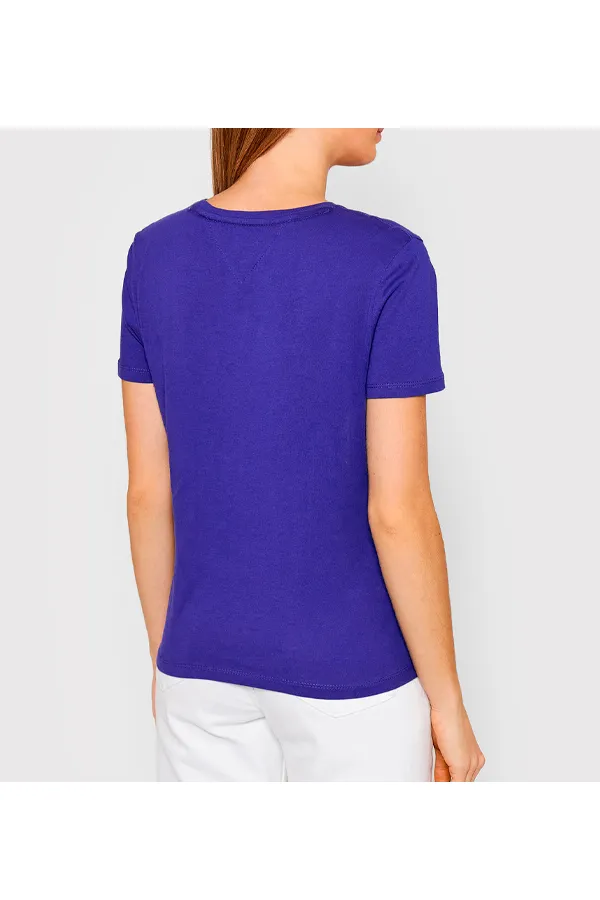 Tommy Hilfiger Women Regular Logo Tee Violet