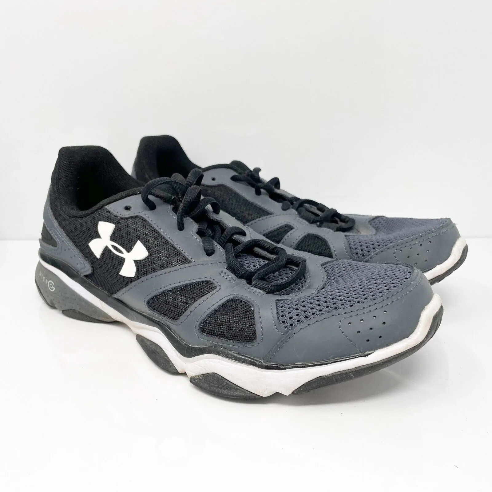 Under Armour Mens Micro G Strive 1252360-029 Black Running Shoes Sneakers Size 8