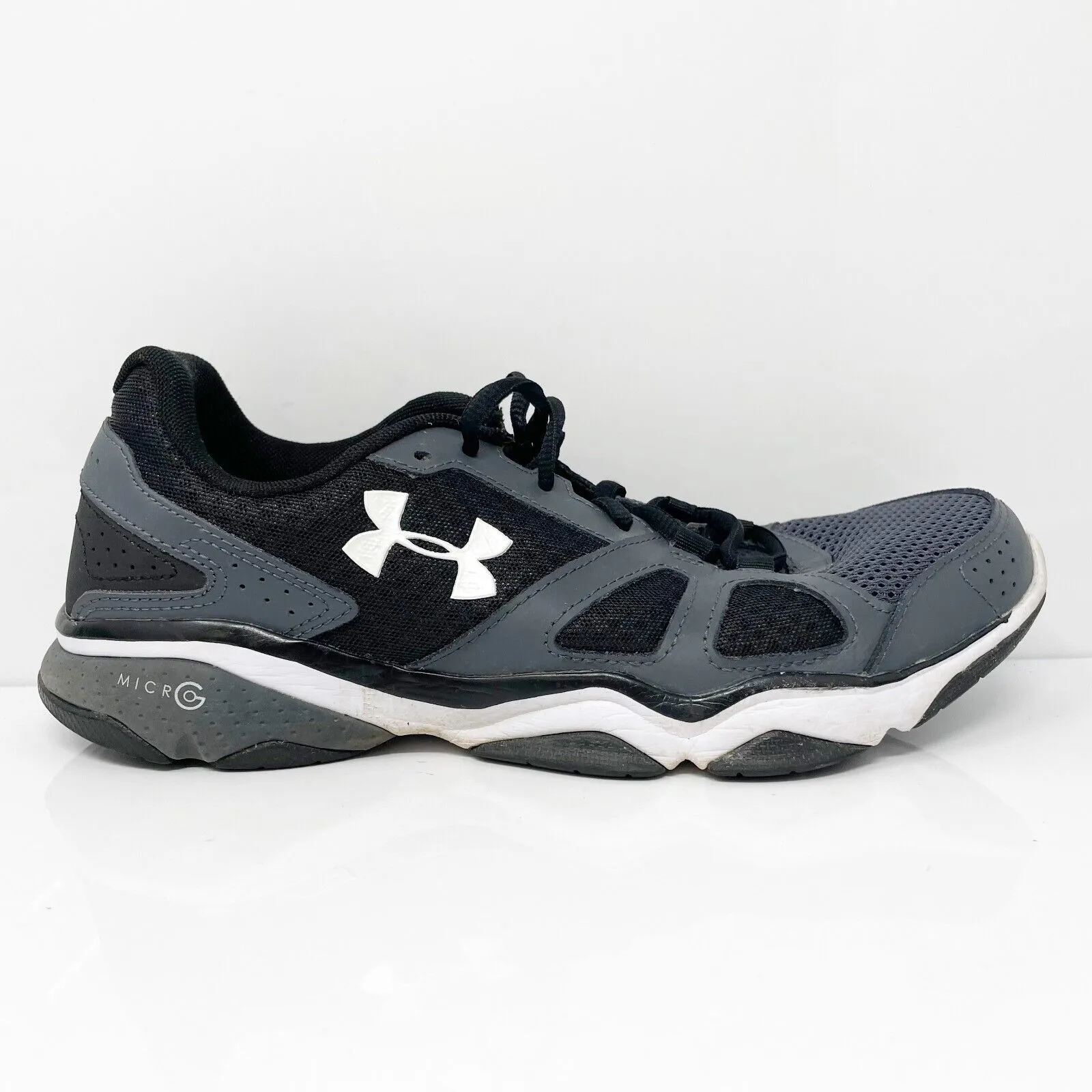 Under Armour Mens Micro G Strive 1252360-029 Black Running Shoes Sneakers Size 8