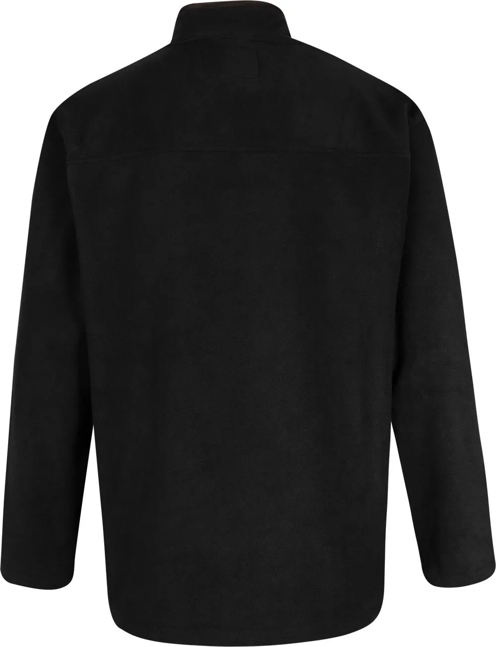 Uptheir Luxury Abe Leather Trim Fleece Jacket - Black