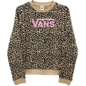 VANS Leopard Spot Crew Sweatshirt Taos Taupe