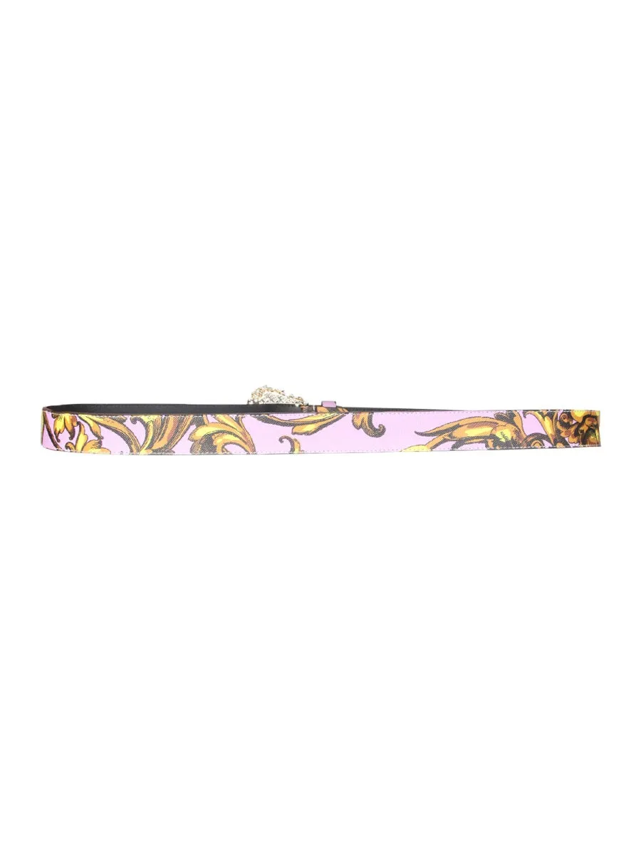 Versace Jeans Couture Baroque Print Buckle Belt