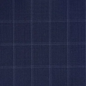 VITALE BARBERIS CANONICO (Revenge Super 150's) - Made In Italy - Navy Steel Blue Grid Check