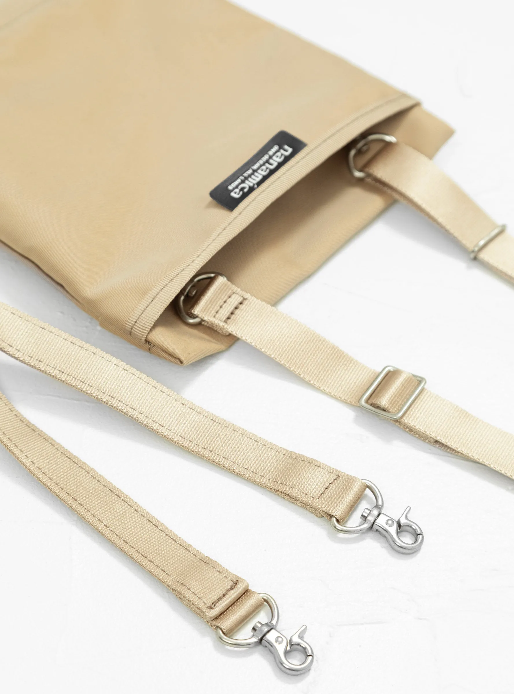 Water Repellent Shoulder Bag Beige