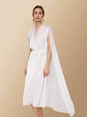 White Cape Bridal Robe