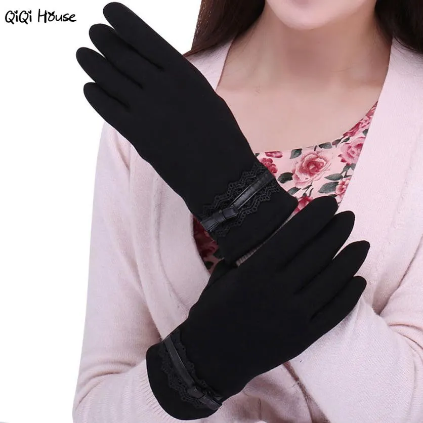 Women Gloves Driving Screen Outdoor Shopping Warm Waist Gloves Handschoenen Winter Dames Luva Feminina#A11 SM6