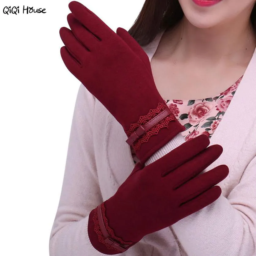 Women Gloves Driving Screen Outdoor Shopping Warm Waist Gloves Handschoenen Winter Dames Luva Feminina#A11 SM6