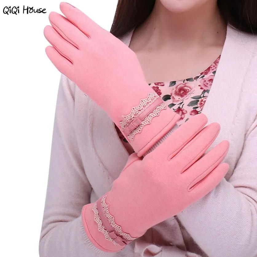 Women Gloves Driving Screen Outdoor Shopping Warm Waist Gloves Handschoenen Winter Dames Luva Feminina#A11 SM6