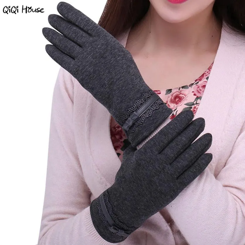 Women Gloves Driving Screen Outdoor Shopping Warm Waist Gloves Handschoenen Winter Dames Luva Feminina#A11 SM6