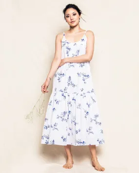 Women's Twill Chloé Nightgown | Indigo Floral